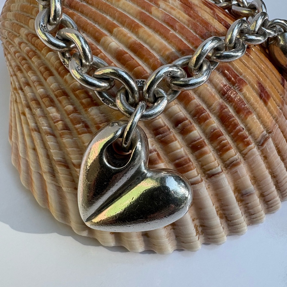 Barry Kieselstein-Coed Sterling Silver Heart Bracelet